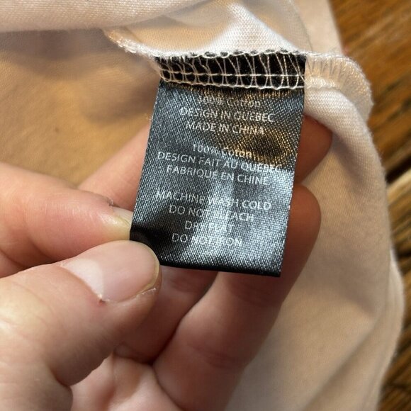 Plenty Human Wear T-shirt Mens M Red White Long Back 100% Cotton Quebec - Picture 9 of 12